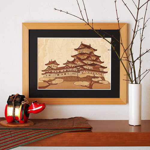 Die Burg Himeji Holzgemälde Bausatz